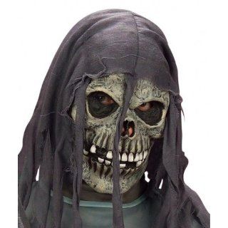 Maske Totenkopf Skelett Schädel Kopf mit Kapuze Grusel Horror