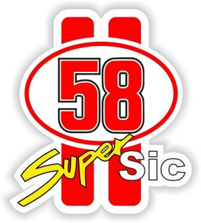 MARCO SIMONCELLI 58 SUPER SIC Autocollant Vinyl Sticker decal