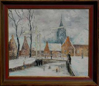 Impressionist Josef Mooren 1885 1987, Winter im Dorf (Kleve), artprice