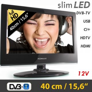 40cm/15,6 LED FULL HD TV FERNSEHER DVB T + PVR VIDEO RECORDER + USB