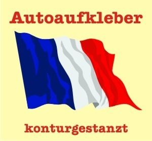 Autoaufkleber Sticker Fahne Frankreich Flagge Aufkleber