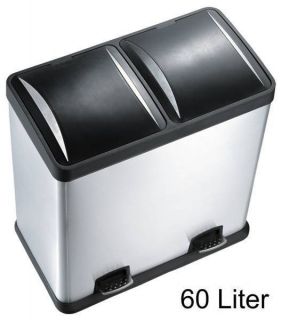 60 Liter Treteimer Mülltrennung Abfalleimer Mülleimer