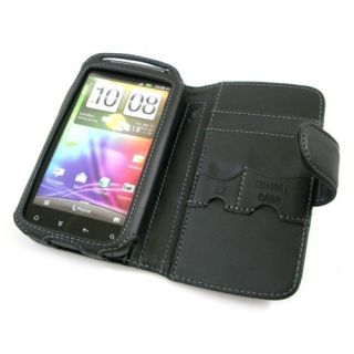 Flipcase/Handy Tasche zu HTC Sensation ECHT LEDER BOOK Schwarz Schutz