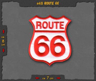 ROUTE 66 ★ Biker Motorcycle Patch Aufnäher Chopper Bike Sign