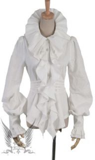Visual Kei Gothic Damen Bluse Royal weiß Blouse Blusa Shirt