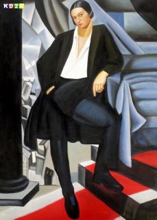 Homage of Tamara de Lempicka   Herzogin de La Salle k79754 90x120cm