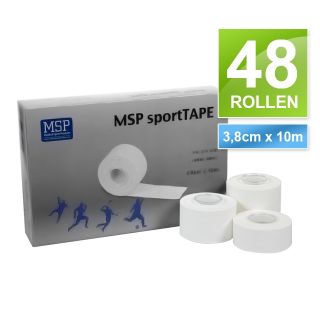 Sport Tape MSP weiß Tapeband 3,8cm x 10m 48 Rollen