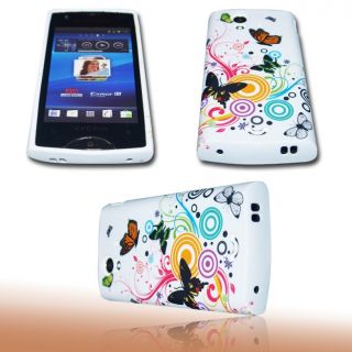 Silikon Case Handy Tasche Schmetterlinge M1 f. Sony Ericsson Xperia