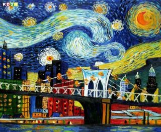 Vincent Van Gogh   Homage New Yorker Sternennacht c79864 50x60cm