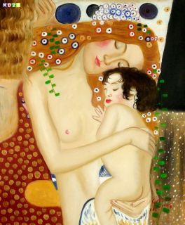Gustav Klimt   Mutter mit Kind c81511 50x60cm Jugendstil Ölgemälde