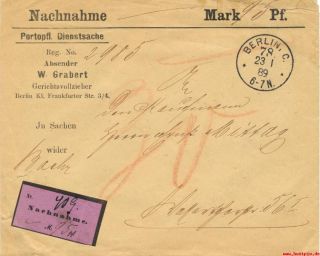 Berlin Postamt 78 auf dekorativem Nachnahmebrief im Ortsverkehr von