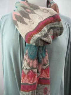 IVKO schal scarf tuch baumwolle pink terra tuerkis sjaal past green