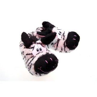 SAMs Tierhausschuhe Zebra lustig weiß mit schwarzen Streifen oder