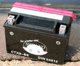 Batterie SHIN YO CTX 9 BS, wartungsfrei