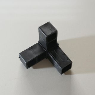 10 x L   Form Verbinder mit 1 Abgang für das 20x20x1,5mm Profil