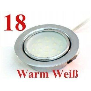 18 LED Einbauleuchte Einbaustrahler Warm Weiss Warmweiß 
