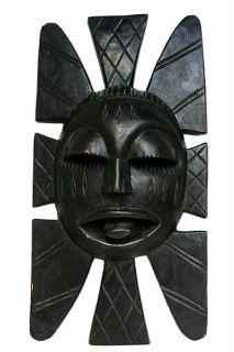 große alte Maske Afrika Holz Totenmaske der Luba Kongo