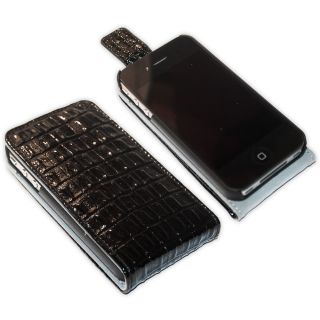 iPhone 4 S Luxus PU Leder Etui Huelle Cover Tasche Kroko Lack Hard