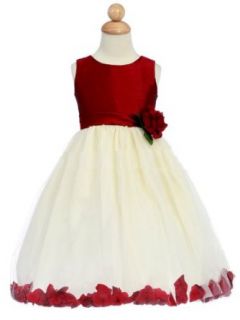 Blumenmädchenkleid / Blumenkinder Kleid creme rot 