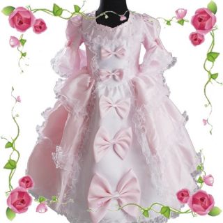 D246 Rosa Prinzessin Blumenmädchen Kommunion Kleid Abendkleid