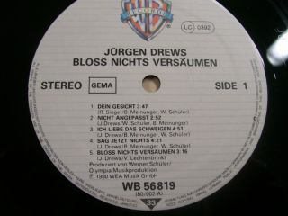 LP Jürgen Drews * Bloß nichts versäumen * # 2542