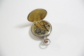 Kleine Damen Taschenuhr Gehäuse Silber 800er ~1900