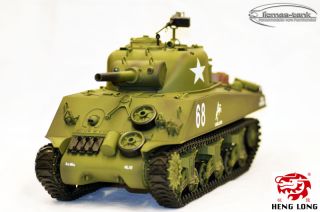 Heng Long Sherman M4A3 105mm Howitzer VVSS 116 BB 6mm licmas tank