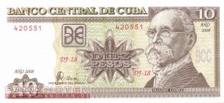 Kuba / Cuba   10 Pesos 2008   P.117j UNC