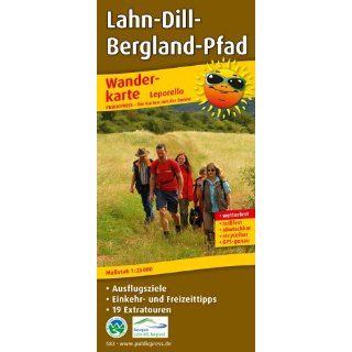 Wanderkarte Lahn Dill Bergland Pfad Mit Ausflugszielen, Einkehr