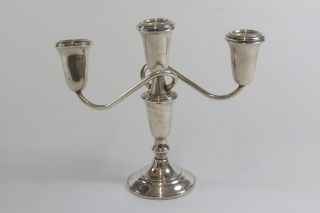 flammiger Kerzenleuchter Kerzenständer Sterling Silber Crown ~1920