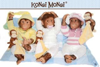 Neu Kongi Mongi® wach von Christa Rogotzki Reborn äffchen,Puppe