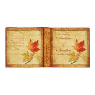 Autumn Maple Leaves Wedding Binder