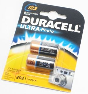 10 Duracell Ultra Photo CR123A / DL123A Lithium Batterien Blister