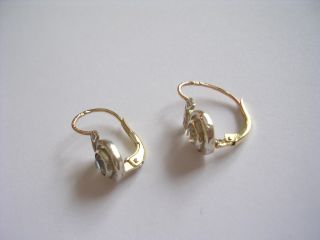 Prachtvolle sehr seltene Antike Jugendstil Ohrringe GOLD 585 Saphir