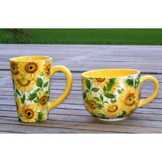 5702     Tee Tasse Becher Mug    Dekor Sonnenblume     Keramik
