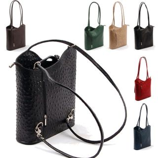 Echtleder Handtasche Damentasche Tasche mit Rucksackfunktion LTA050