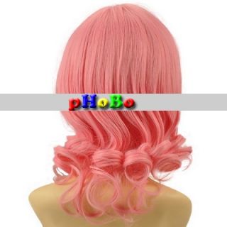 ss cw 138 Cosplay Perücke Wig Fairy Tail Aries Pink Short Curls