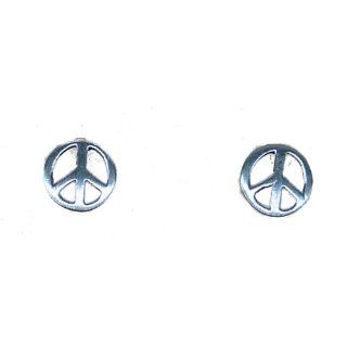 TF tolles Peace Zeichen als Ohrstecker, Sterling Silber 925 