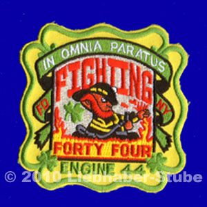 FDNY Patch E44 IN OMNIA PARATUS FIGHTING FORTY  #1317