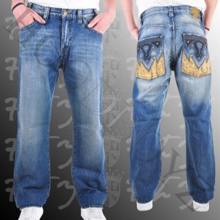 7th 3hirty 8ight Faisley Loose Fit Jeans Blau Khaki (31145)