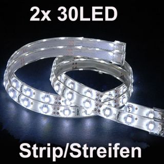 60 Weiss LED Lampe Strip Auto Aquarium Deko Wasserdicht