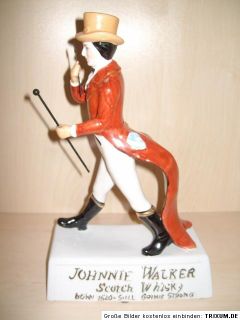 Johnnie Walker 3 schöne Porzellanfigur Werbefigur 30 cm Toppzustand