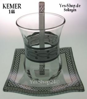 Türkische Teegläser KOMBI Set Glass 20Tlg KEMER 144 NEU