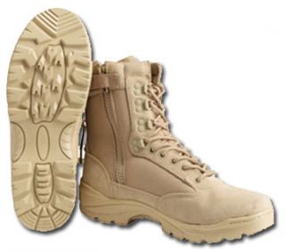 Tactical Boots Zipper khaki, Springerstiefel, BW  NEU 