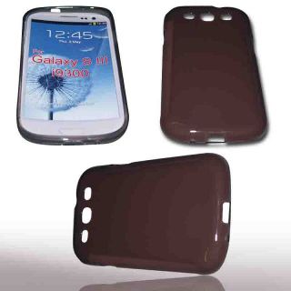 Handy Tasche Silikon Case Glossy Samsung GT  i9300 Galaxy S3 / Smoke