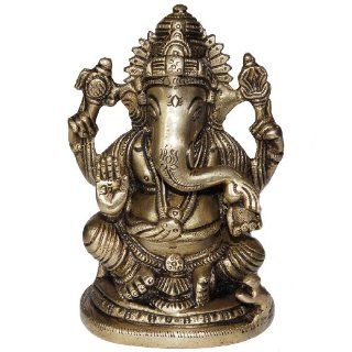 Online Kunst Ganesha Statuen Skulptur Statue Messing 6, 98 cm x 11, 43