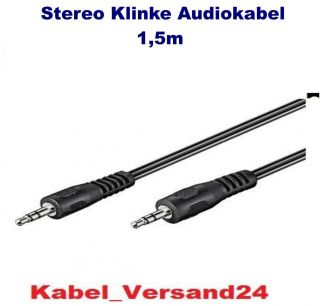 5m Klinke Audio Kabel 2x 3,5mm Klinke Stecker NEU