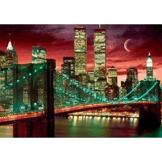 Empire 490889 New York   Skyline Colour Städte Brücke   3D Poster