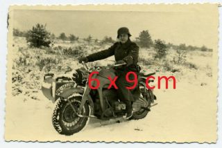 Foto schweres Motorrad Beiwagenkrad Zündapp KS 750 ccm Kradmelder