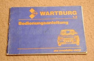 orig Betriebsanleitung Handbuch Wartburg 1 3 vierttakt Limousine Trans